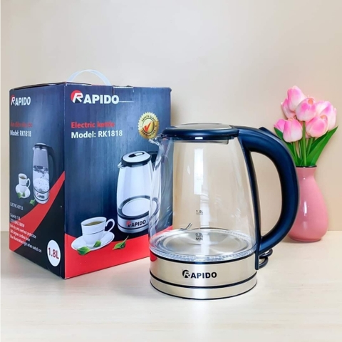 Ấm siêu tốc thủy tinh Rapido RK1818