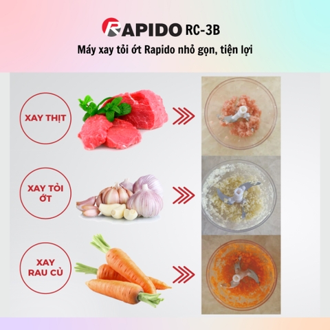 Máy xay tỏi ớt đa năng Rapido RC-3B
