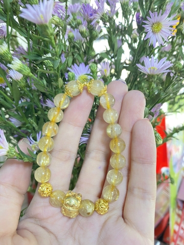 Vòng Tay Đá Thạch Anh Tóc Vàng