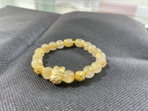 Vòng Tay Đá Thạch Anh Tóc Vàng