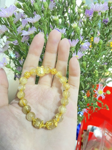 Vòng Tay Đá Thạch Anh Tóc Vàng