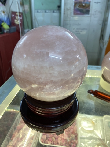 Quả Cầu Đá Thạch Anh Hồng