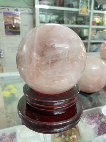 Quả Cầu Đá Thạch Anh Hồng