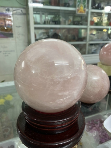 Quả Cầu Đá Thạch Anh Hồng