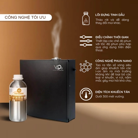 Máy Phun Tinh Dầu Tự Động Công Suất Lớn VO2 Aroma Diffuser V1000