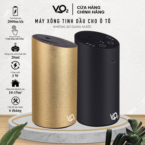 Máy Xông Tinh Dầu Ô Tô VO2 Không Dùng Nước, Có Sạc Pin Giúp Khử Mùi