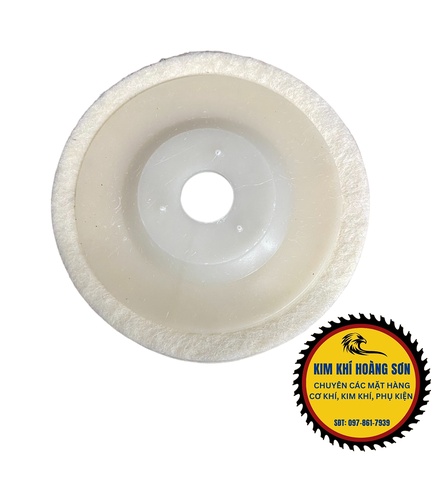 Bánh nỉ đánh bóng inox 100mm lỗ trục 16mm, đánh bóng kim loại, loại bỏ hạt nhám, nốt sần vết xước trên bề mặt