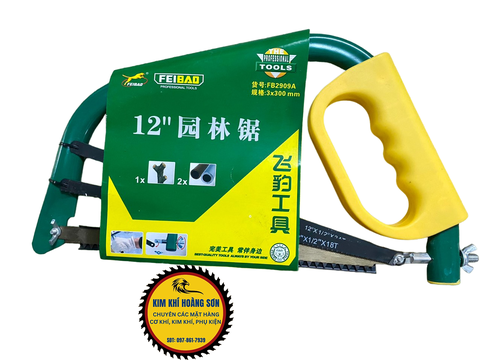 Cưa cầm tay đa năng cao cấp FEIBAO 3 lưỡi dài 300mm, tay cầm chắc chắn có thể cưa sắt, nhựa, gỗ