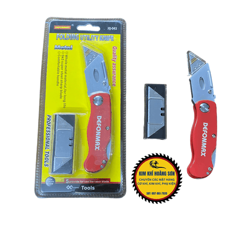Dao trổ đa năng gấp gọn, Dao rọc cáp cán xếp siêu sắc, siêu bền, thay lưỡi siêu nhanh kèm 5 lưỡi dao