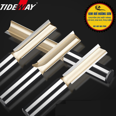 Mũi soi gỗ thẳng CNC lấy nền, Mũi phay gỗ TIDEWAY cốt bé 6.3mm sử dụng cho máy phay, máy cắt CNC