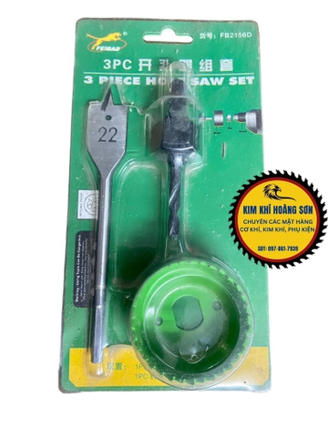 Bộ mũi khoan khoét lỗ ổ khóa và tay nắm cửa nhỏ gọn, tiện dụng, gồm mũi khoan và bộ khoét lớn