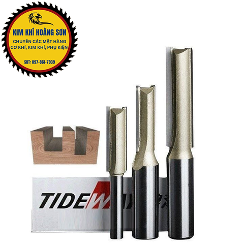 Mũi soi gỗ thẳng CNC lấy nền, Mũi phay gỗ TIDEWAY cốt to 12.7mm sử dụng cho máy phay, máy cắt CNC