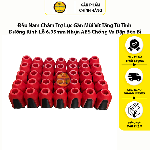 Đầu Nam Châm Trợ Lực Gắn Mũi Vít Tăng Từ Tính Đường Kính Lỗ 6.35mm Nhựa ABS Chống Va Đập Bền Bỉ