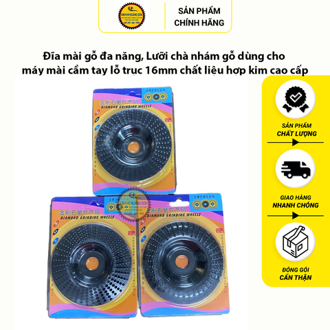 Đĩa mài gỗ đa năng, Lưỡi chà nhám gỗ đường kính 100mm lỗ trục 16mm chất liệu hợp kim cao cấp
