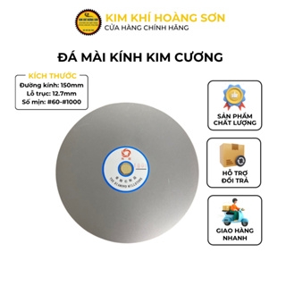 Đá mài kính, kim cương đường kính 150mm, Lưỡi đĩa mài hợp kim cao cấp lỗ trục 12.7mm ít gây tiếng ồn