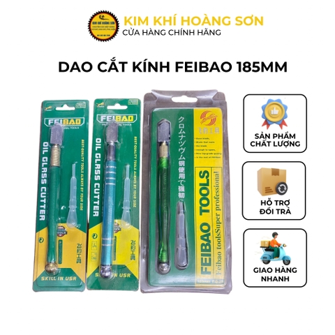 Dao cắt kính FEIBAO 185mm cao cấp, thân đồng cắt kính dày từ 3mm - 15mm, thiết kế nhỏ gọn, lưỡi dao sắc bén