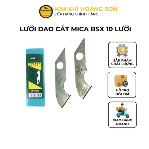 Lưỡi dao cắt mica, alu xanh BSX 1 hộp 10 lưỡi, Dao mỏ quạ cắt mạch in, nhựa chất liệu thép độ bền cao