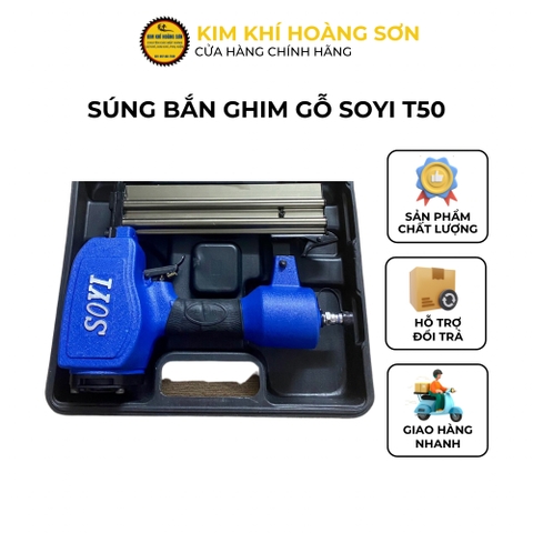 Súng bắn đinh gỗ thẳng T50 MA SOYI chính hãng, Súng bắn ghim gỗ chuyên dùng lắp ráp nội thất, công nghệ bắn đinh nhanh