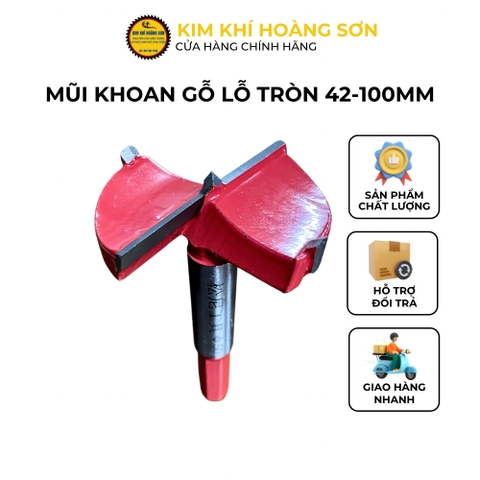 Mũi khoan khoét gỗ lỗ tròn hợp kim SONNI đường kính 42mm - 100mm, hàng ép vỉ chuôi lục giác cao cấp