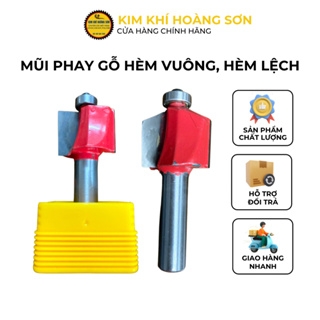 Mũi phay gỗ hèm cửa 25mm có bi cốt 12.7mm, Mũi soi gỗ Router hèm vuông, hèm lệch cao cấp chịu nhiệt tốt