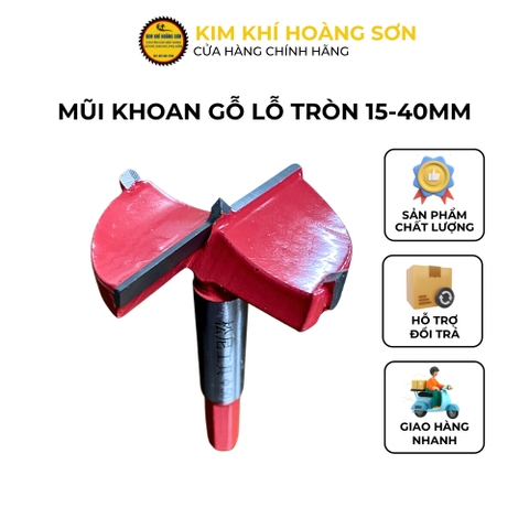Mũi khoan khoét gỗ lỗ tròn hợp kim SONNI đường kính 15mm - 40mm, hàng ép vỉ chuôi lục giác cao cấp