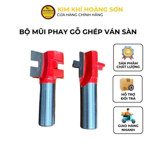 Bộ mũi phay gỗ ghép ván vuông dày 20-22mm cốt 12.7mm, mộng 3-5mm, sâu 5-6mm thích hợp cho máy cầm tay hoặc máy bàn router