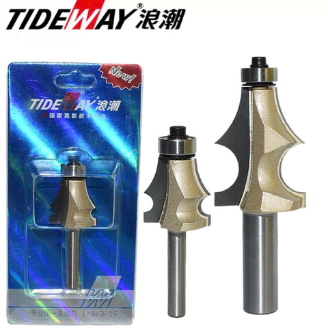 Mũi soi chỉ tơ gỗ phay 1 kẻ chỉ đũa mũi vẽ Tideway cao cấp cốt trục 6.35mm và 12.7mm