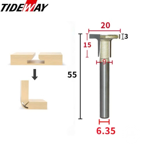 Mũi bo gấp góc R8 tấm ốp than tre chữ T Tideway