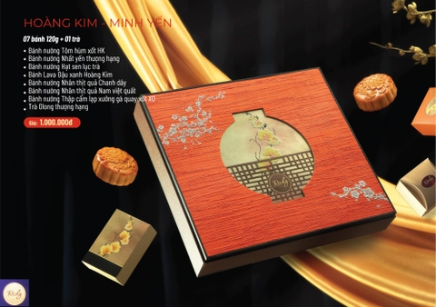 Bánh trung thu Hoàng Kim - Minh Yến (120gx7+100g) x 6