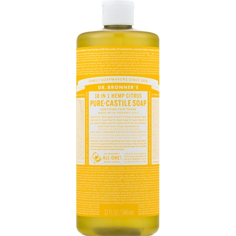 <<Có Sẵn>> Xà Phòng hữu cơ 18 in 1 Dr  Bronner's Sugar Soap 946ml