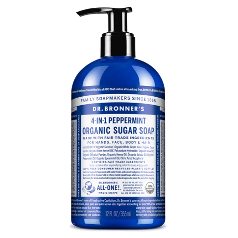 <CÓ SẴN>[Dr Bronner’s] Xà Phòng hữu cơ 4 in 1 Dr Bronner's Sugar Soap 355mL