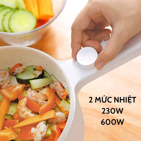 Nồi lẩu điện đa năng mini 1.5L 1 tầng 600W, chống dính cao cấp