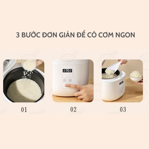 Nồi cơm điện mini đa năng 2L