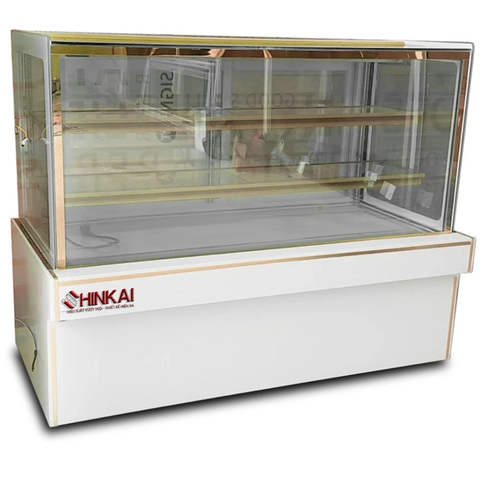 Tủ Bánh Kem 3 Tầng Kính Vuông 1m2