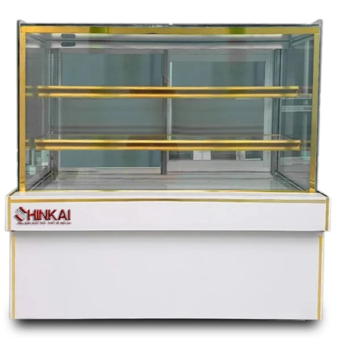 Tủ Bánh Kem 3 Tầng Kính Vuông 1,8m