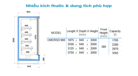 Tủ Trưng Bày Thức Uống OPO OMDRSD