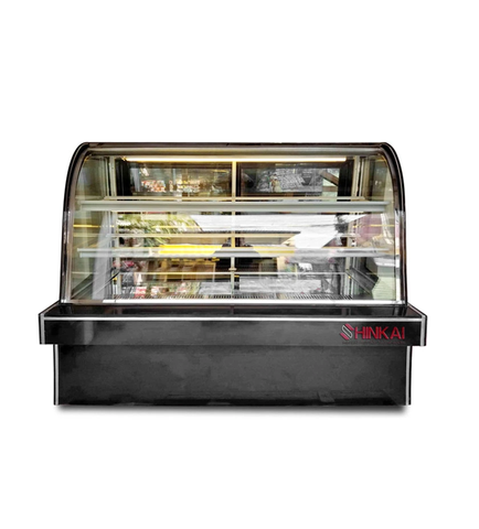 Tủ Trưng Bánh 3 Tầng 1,5m Kính Cong - Shinkai