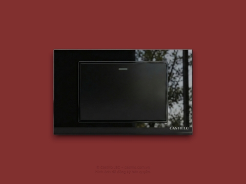 Công tắc 1 phím Kính cường lực ĐEN