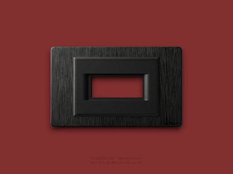 Mặt nạ Át MCB 1P Nhựa Xước ĐEN