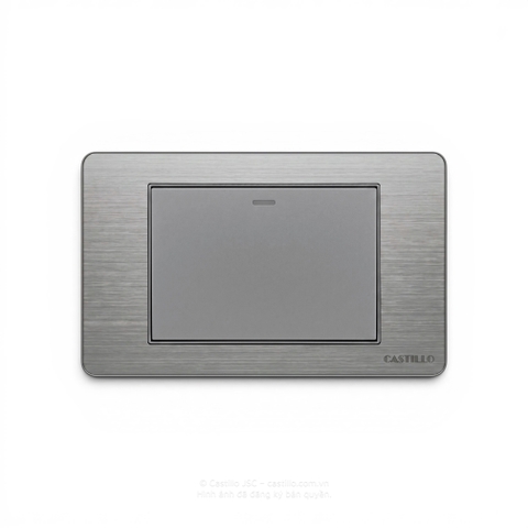Công tắc 1 phím Inox xước XÁM
