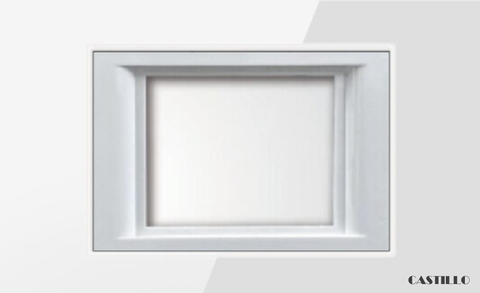 Mặt nạ át khối MCB 2P Kính cường lực TRẮNG