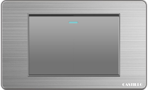 Công tắc 1 phím Inox xước XÁM