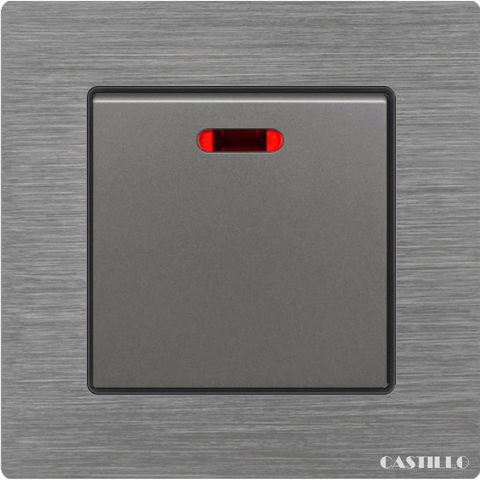 Công tắc 45A Nhôm xước XÁM