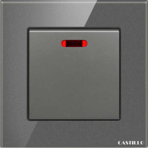 Công tắc 45A Kính cường lực XÁM