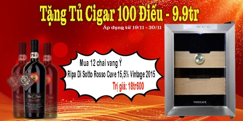 Tặng Tủ Cigar 100 Điếu! Sang Trọng - Đẳng Cấp Thượng Lưu