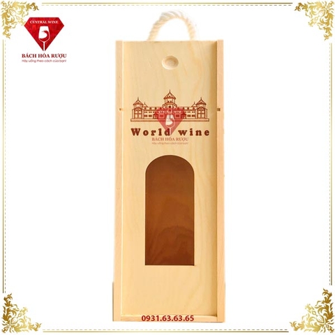 Hộp Gỗ Đơn Cắt Cửa Sổ Nắp Trượt