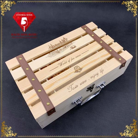 Hộp Gỗ Đôi World of Fine Wines Đan Thanh