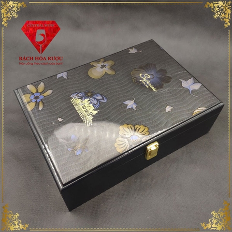 Hộp Quà Sơn Mài Đôi Cánh Hoa Màu Đen