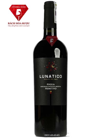 Rượu vang Ý Lunatico Primitivo Puglia