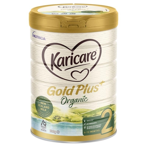 Karicare Organic Gold Plus milk number 2 box 900g for children 6-12 months